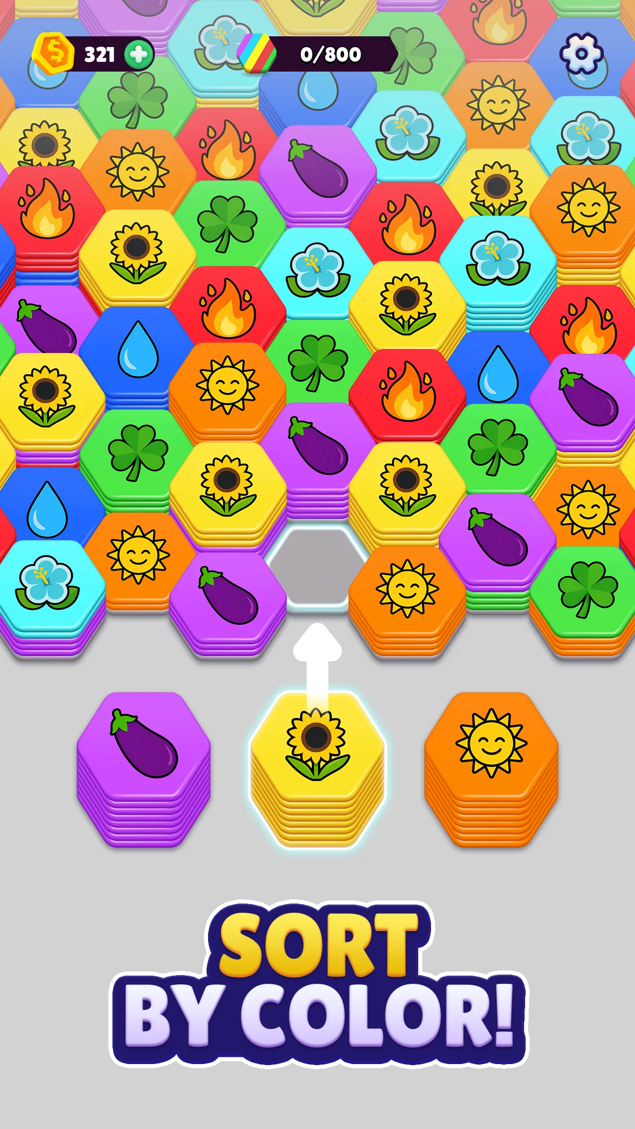 Hexa Sort screenshot